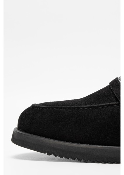 Aydaerkek Siyah Süet Hakiki Deri Loafer Ayakkabı 01 22220 Erk Ayk SK23/24 fırsatları