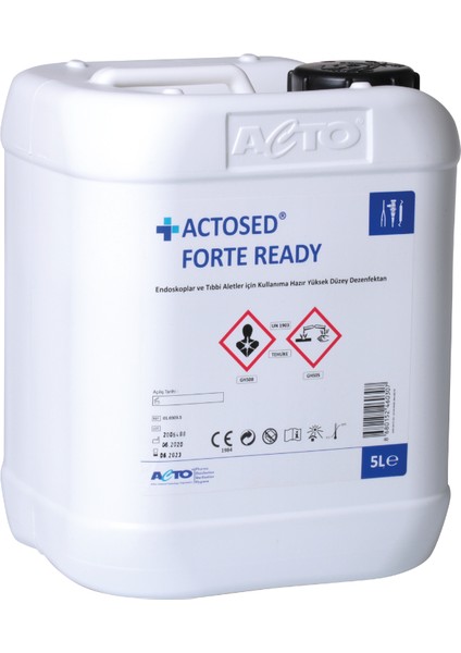 Actosed® Forte Ready 5 L Endoskoplar ve Tıbbi Aletler Için Kullanıma Hazır Yüksek Düzey Dezenfektan