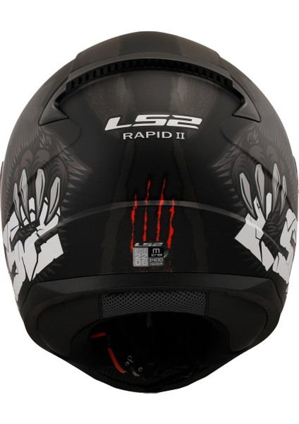 Rapıd 2 Clawn Mat Siyah-Kırmızı Kask