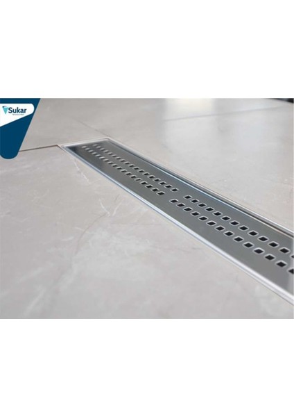 Sukar Line 4p Duş Kanalı Plastik Kasa Paslanmaz Izgara Süzgeç Ø50 Çıkış 30 cm 1154-100650-02