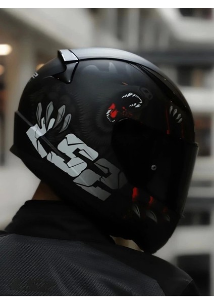 Rapıd 2 Clawn Mat Siyah-Kırmızı Kask (Siyah+Şeffaf Cam ) indirimleri