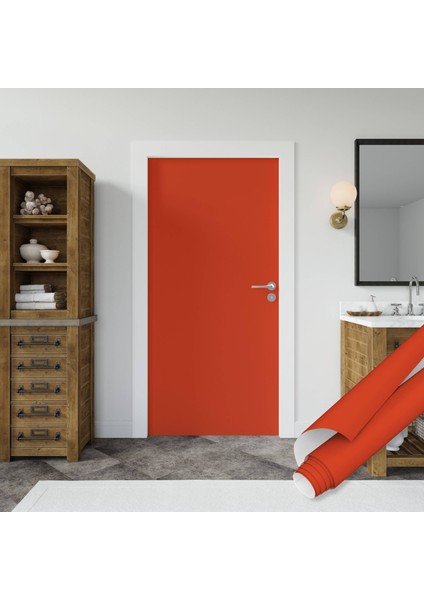 Kırmızı Düz Renk Yapışkanlı Folyo, Mutfak, Tezgah, Masa, Dolap Kaplama Folyosu, Isıya Dayanıklı, Su Geçirmez, Yapışkan Folyolar, Sticker, Büyük Ebatlı, Dekoros modelleri