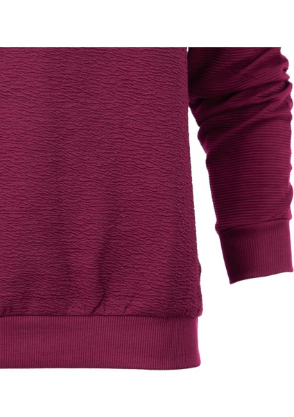Erkek Mevsimlik Doğal Pamuklu Şık Sweatshirt Bisiklet Yaka Panolu Uzun Kollu Rahat Kesim Tam Kalıp indirimleri