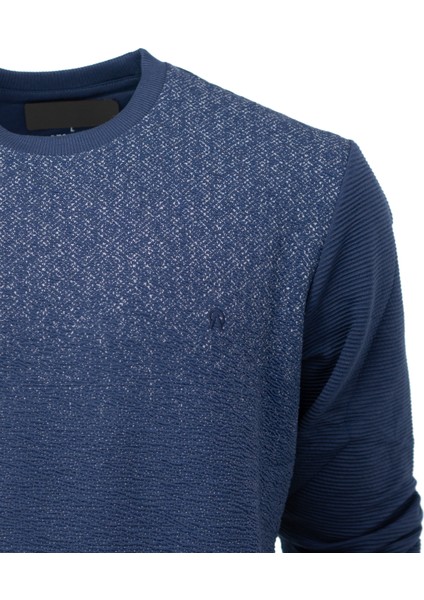 Erkek Mevsimlik Doğal Pamuklu Şık Sweatshirt Bisiklet Yaka Panolu Uzun Kollu Rahat Kesim Tam Kalıp fırsatları
