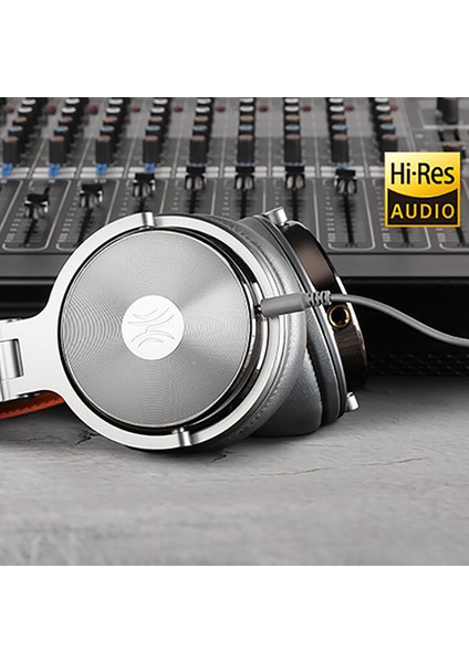 Dj'ler ve Müzik Yapımcıları Için 3.5mm ve 6.35MM Çift Aux Girişli Space Gray Profesyonel Dj Kulaklık