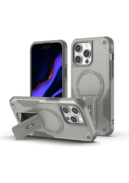 iPhone 15 Pro Uyumlu Magsafe Özellikli Stand Olabilen Lüx Tank Kılıf