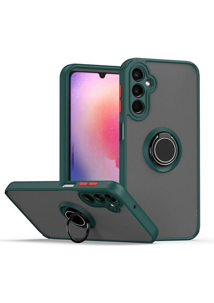 Samsung Galaxy A14 Kılıf Montreal Yüzüklü Standlı + Ekran Koruyucu Nano