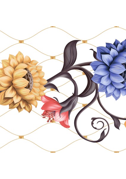 Sarı Mor Çiçek Desenli Desenli Yapışkanlı Folyo, Mutfak, Tezgah, Masa, Dolap Kaplama Folyosu, Isıya Dayanıklı, Su Geçirmez, Yapışkan Folyolar, Sticker, Büyük Ebatlı, Dekoros fiyatları