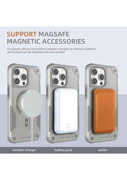 iPhone 15 Pro Max Uyumlu Magsafe Özellikli Stand Olabilen Lüx Tank Kılıf fırsatları