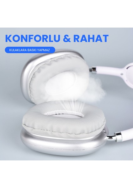 Kablosuz Bluetooth Kulaklık Type-C Şarj ve Aux Girişi, Yüksek Bass ve Hi-Fi Ses Kalitesi (Kırmızı)