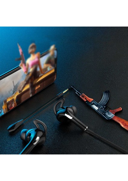 Gürültü Önleyici Mikrofon Güçlü Bass ve Hd 3D Surround Süper Ses Kalitesi ​​3.5mm Kulaklık Siyah