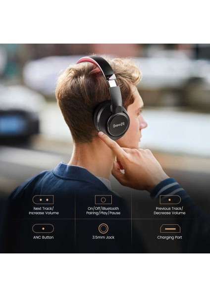 Hibrit Aktif Gürültü Engelleyici Dinamik Ses Kalitesi Kablolu Veya Kablosuz Bluetooth Kulaklık Syh modelleri