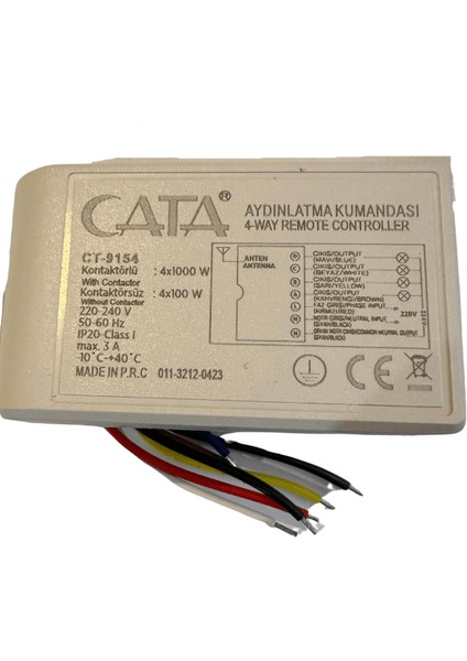 CT-9154 Dörtlü Aydınlatma Kontrol Kumandası