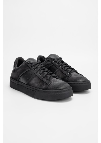 Erkek Siyah Grft Deri Sneakers & Spor Ayakkabı 325 500 99 Erk Ayk SK23/24
