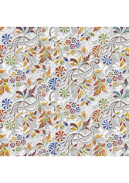 Çok Renkli Çiçek Desenli Yapışkanlı Folyo, Mutfak, Tezgah, Masa, Dolap Kaplama Folyosu, Isıya Dayanıklı, Su Geçirmez, Yapışkan Folyolar, Sticker, Büyük Ebatlı, Dekoros