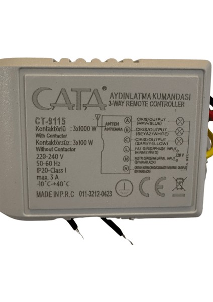 CT-9115 3/'lü Avize Kumandası (2 Adet)