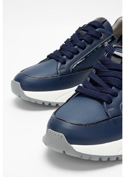 Erkek Lacivert Floter Deri Sneakers & Spor Ayakkabı 383 5689 Erk Ayk SK23/24 modelleri
