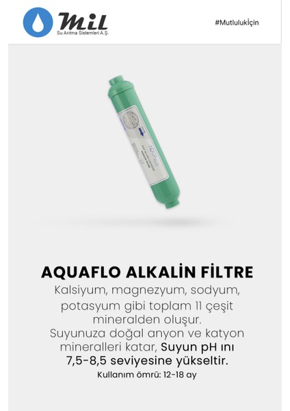 Kapalı Kasa Su Arıtma Cihazı 12'li Filtresi Aquaflo Membran Set