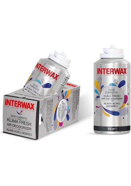 Interwax Klima Fresh - Temizleyici Klima Bombası - Odor Elımınator 150 ml