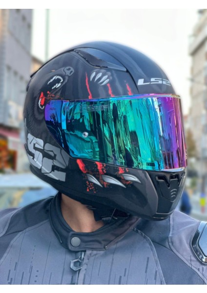 Rapıd 2 Clawn Mat Siyah-Gri-Kırmızı Kask (Prohel Balaklava Hediye)