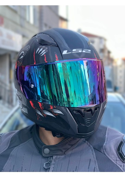 Rapıd 2 Clawn Mat Siyah-Gri-Kırmızı Kask (Prohel Balaklava Hediye) modelleri