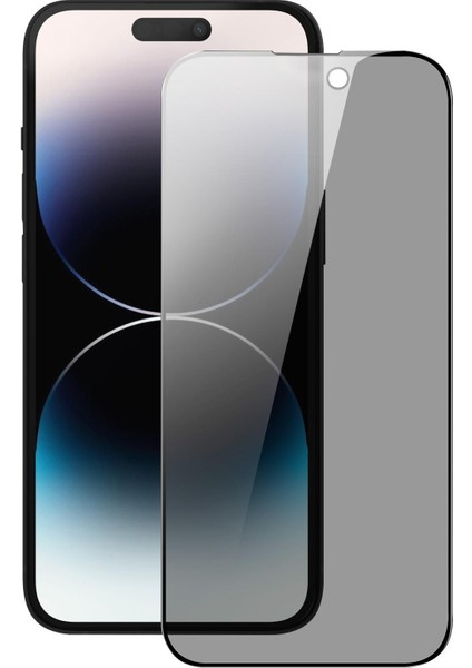 Apple iPhone 15 Uyumlu Oval Kenar Tasarımlı V-Bilvis Warrior Privacy Gizleyen Hayalet Ekran Koruyucu 2 Adet Set