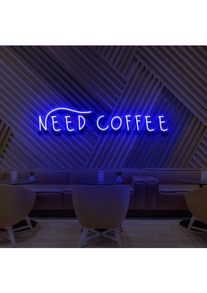 Need Coffee Yazılı Neon Tabela