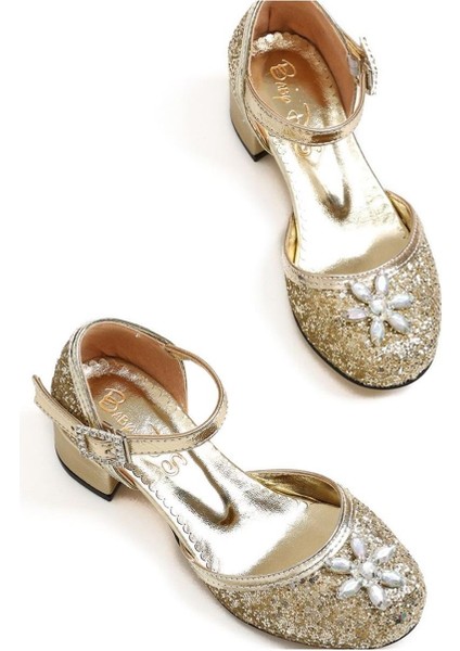 Elsa Topuklu Ayakkabı Taşlı Altın 33 fiyatları