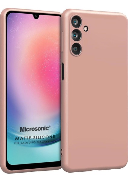 Matte Silicone Samsung Galaxy A15 Kılıf Rose Gold