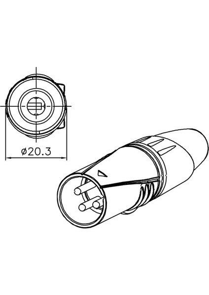 XL23MB Erkek Xlr Audio Konnektör