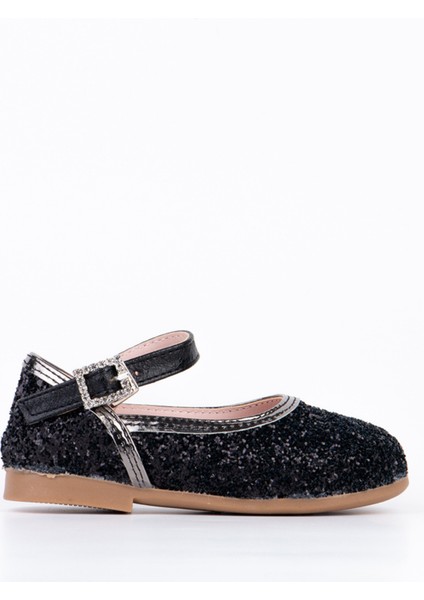 Babet Ayakkabı Simli Siyah 33