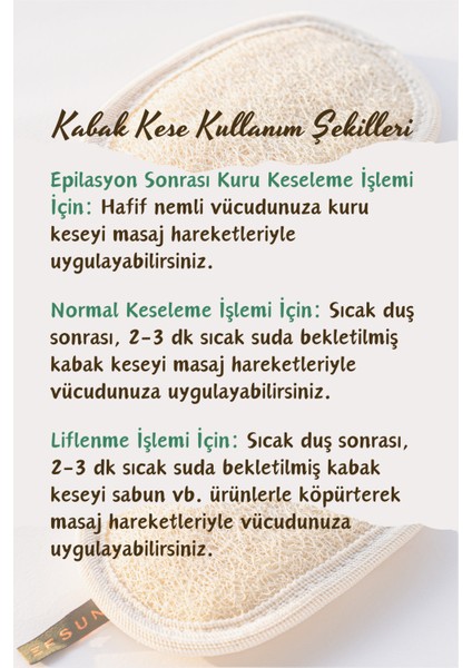 Doğal Kabak Kesesi Lif Selülite Batık ve Sivilcelere Son Özel Peeling Etkisi