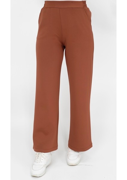 18151 Puane Scuba Kumaş Geniş Paça Pantolon fırsatları