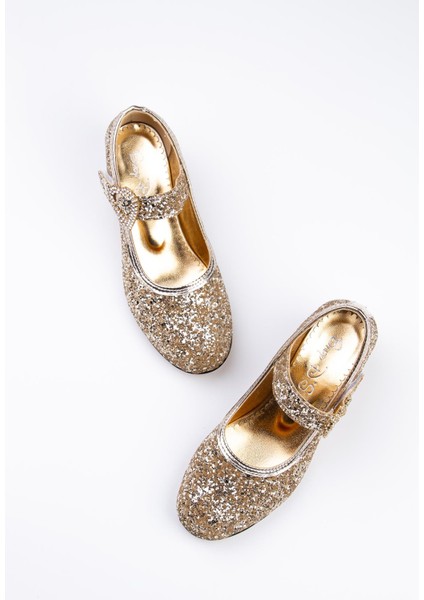 Sparkle Topuklu Ayakkabı Altın 35
