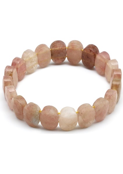 Çilek Kuvars Doğal Taş Bileklik 10 x 14 mm Bileklik fiyatları