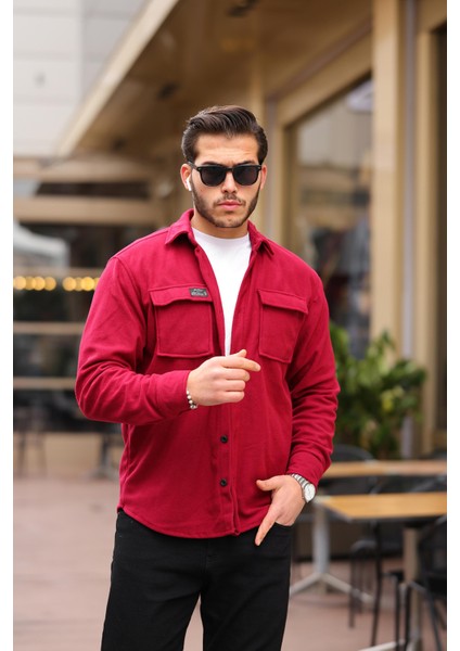 Oversize Düz Cepli Polar Gömlek Xc U 201