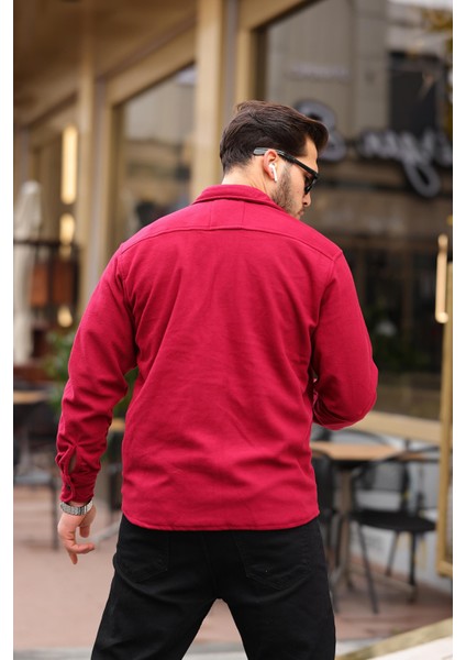 Oversize Düz Cepli Polar Gömlek Xc U 201 modelleri