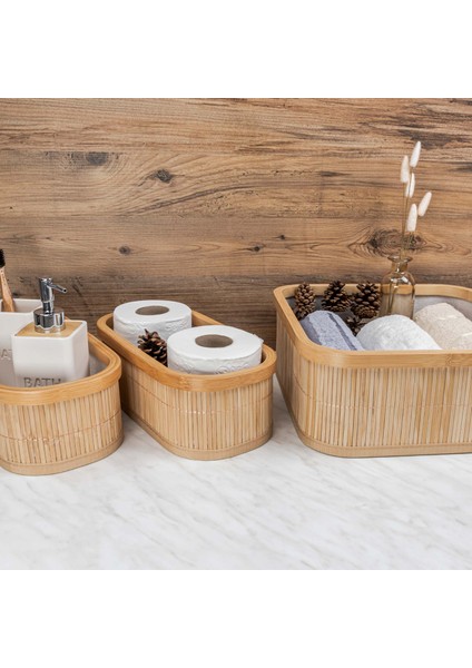 Deco&style Bambu Çok Amaçlı 3'lü Organizer