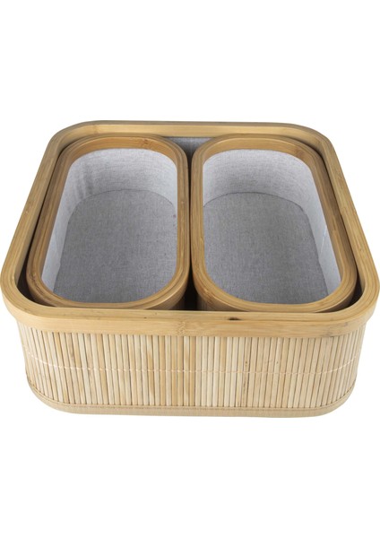 Deco&style Bambu Çok Amaçlı 3'lü Organizer