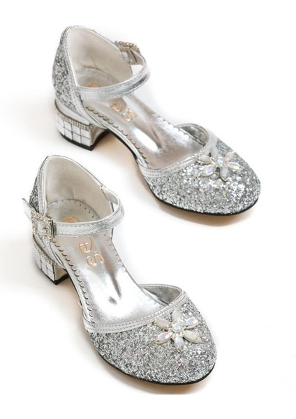 Elsa Topuklu Ayakkabı Taşlı Gümüş 26 fiyatları