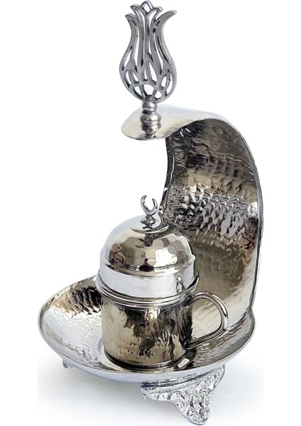 Hilal Bakır Kahve Sunum Seti Nikel Kaplama fiyatları