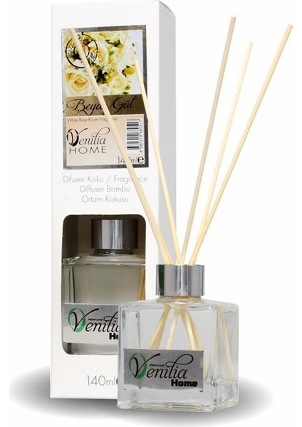 Bambu Çubuklu Beyaz Gül Esanslı Oda Kokusu - 140 ml