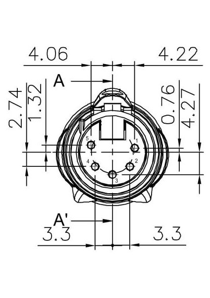 XL25FB 5-Pin Dişi Xlr Audio Konnektör