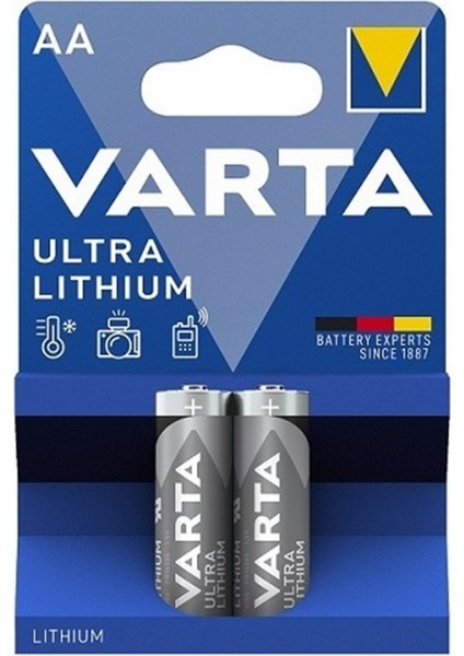 Lithium Aa Kalem Pil 2'li Blister