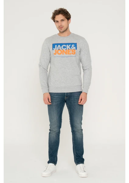 Jack & Jones Jcobox Sweat Crew Neck Fst Grımelanj