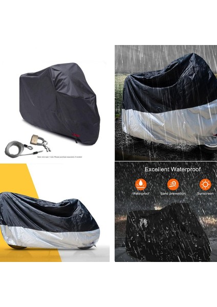 Motosiklet Kılıfı Su Geçirmez Ğır Hizmet Xxl 2xl 265X105X125CM (Yurt Dışından)