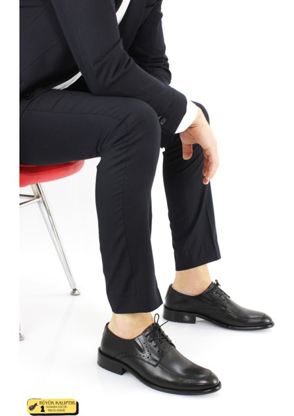 Erkek Deri Neolit Taban Bağcıklı Siyah Klasik Ayakkabı ER23/A015 fiyatları