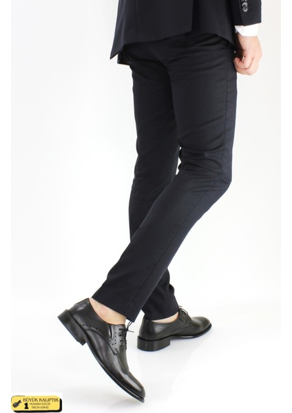 Erkek Deri Neolit Taban Bağcıklı Siyah Klasik Ayakkabı ER23/A015 fırsatları