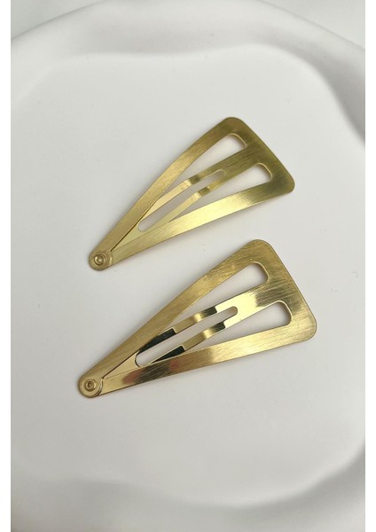 Altın Rengi Ikili Metal Yan Toka (Ölçü:6,5 Cm)