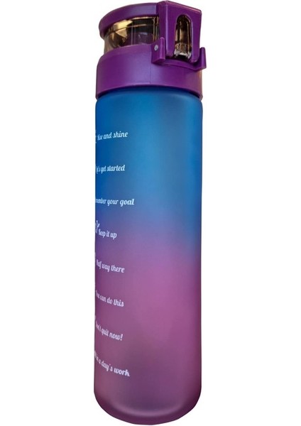 Cam Motivasyon Matarası - Pembe Geçişli modelleri